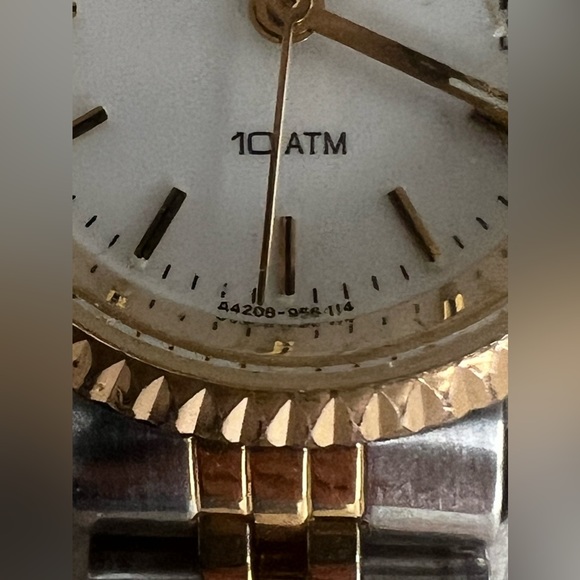 Belair Ladies Watch RARE Vintage Two Tone Bracelet White Dial Date Window - Picture 10 of 17